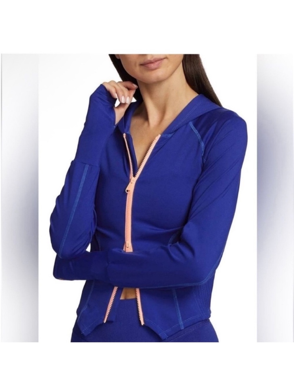FP Movement by free people Playing For Keeps Layer blue orange zipper-M NWOT - Picture 3 of 4
